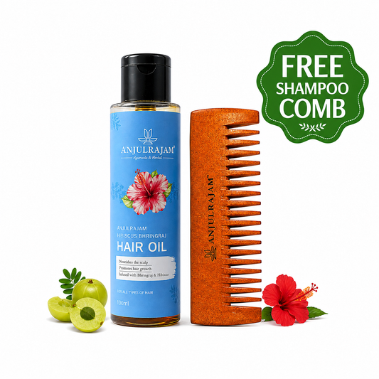 Exclusive Hibiscus Bhringraj Hair Oil Value Pack | Ayurvedic Oil | Strengthens & addresses Dandruff | Nourishing Conditioner for Smooth Shiny Hair (Pack Of 3)