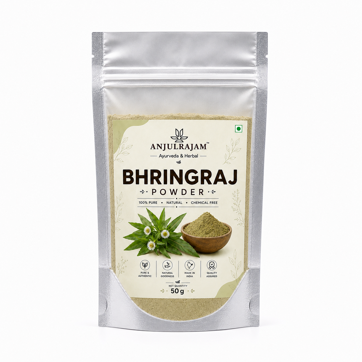 Amla, Reetha, Shikakai, Bhringraj And Hibiscus Powder for Hair Growth 50 Gms Each Combo (Pack of 5)