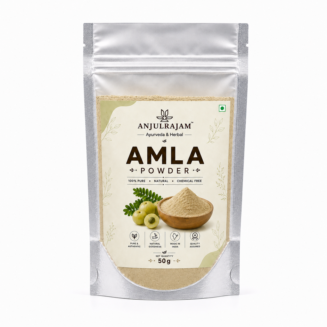 Amla, Reetha, Shikakai, Bhringraj And Hibiscus Powder for Hair Growth 50 Gms Each Combo (Pack of 5)