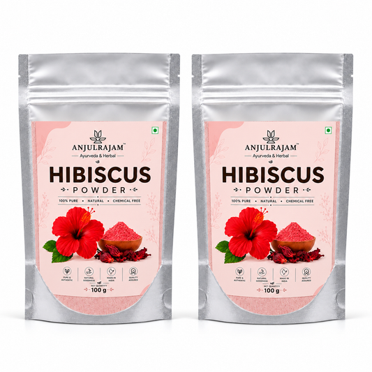 Hibiscus Powder for Hair Growth | For Hair wash and Shampoo | 100% Pure and Natural | Suitable for all hair types |   100 Gms Each Combo (Pack of 2)