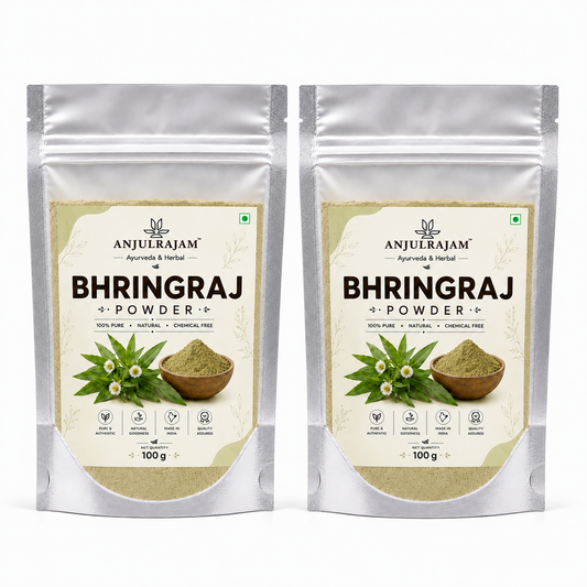 Bhringraj Powder for Hair Growth | Ideal for Hair, Face and Skin |  False Daisy Powder 100 Gms Each Combo (Pack of 2)