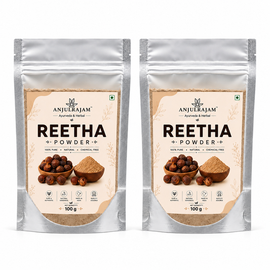 Reetha Powder for Hair Growth | Ideal for Hair, Face and Skin | Soapnut powder 100 Gms Each Combo (Pack of 2)