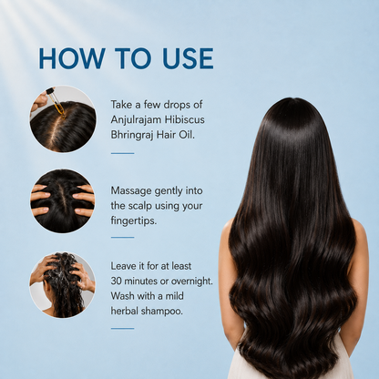 Exclusive Hibiscus Bhringraj Hair Oil Value Pack | Ayurvedic Oil | Strengthens & addresses Dandruff | Nourishing Conditioner for Smooth Shiny Hair (Pack Of 3)