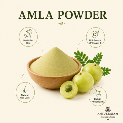 Dry Amla Powder for Hair Growth Organic (100 Grams) | Avla Gooseberry Fruit Churna (Pack Of 2)
