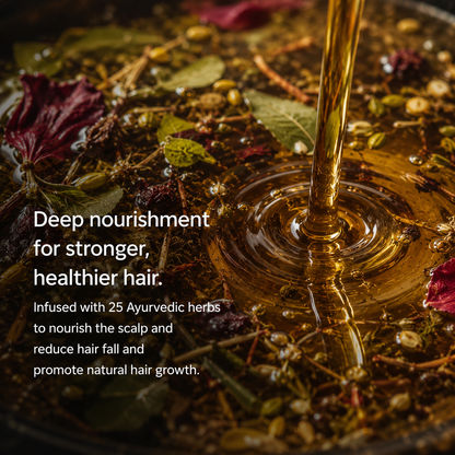 Hibiscus Bhringraj  Hair Oil | Ayurvedic Oil | Strengthens & addresses Dandruff | Nourishing Conditioner for Smooth Shiny Hair (Pack Of One)