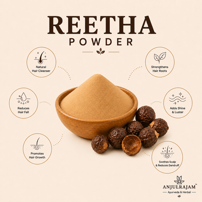Reetha Powder for Hair Growth | Ideal for Hair, Face and Skin | Soapnut powder 100 Gms Each Combo (Pack of 2)
