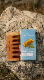 original neem wood shampoo comb | ayurvedic scalp care | improves circulation & controls hair fall | chemical-free - Image 3