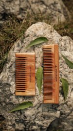 neem wood comb + shampoo comb combo | ayurvedic hair & scalp care | reduces hair fall & improves circulation | chemical-free - Image 2