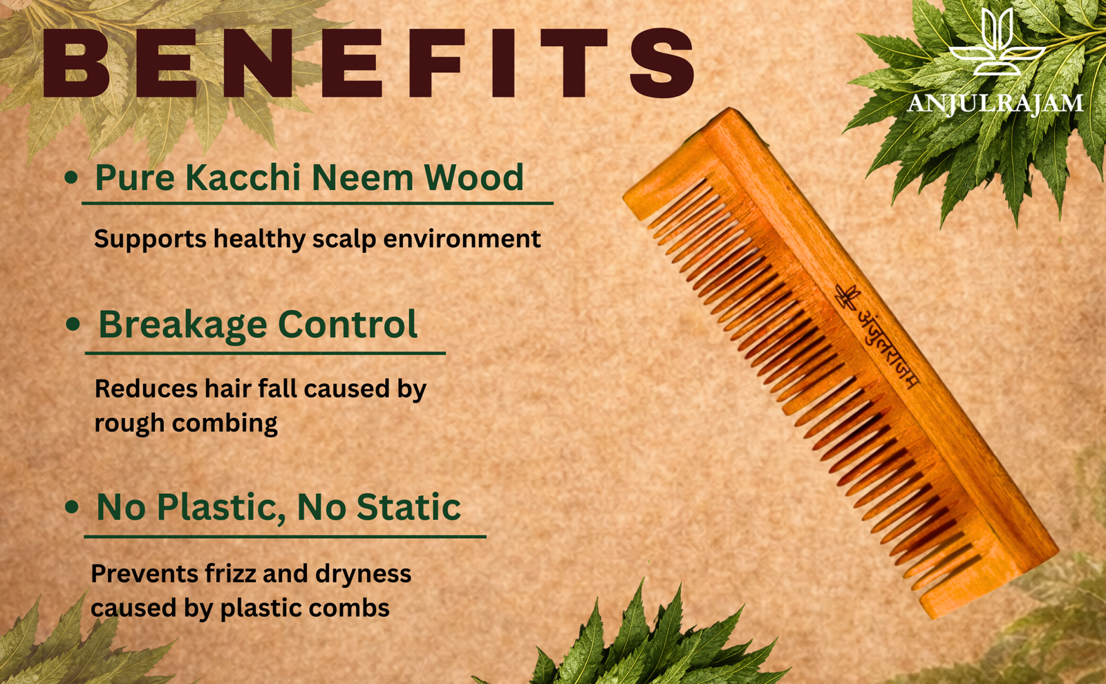 Anjulrajam Hibiscus Bhringraj Hair Oil - Ayurvedic Hair Care